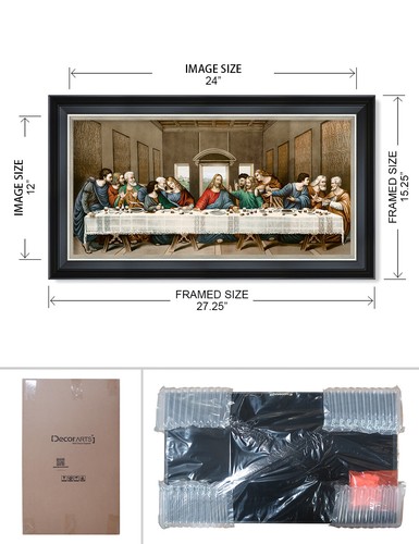 DECORARTS The Last Supper by Leonardo da Vinci Canvas Art Giclee Prints Wall Art - Picture 72 of 73