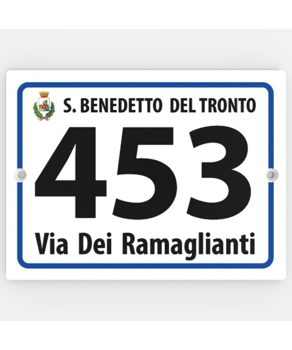 Numero Civico In Piastra Di Alluminio Composto Rigido Di Spessore 3,5mm Quadrato - Targa Con - copertina