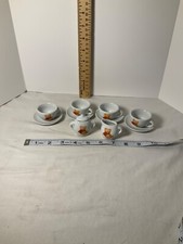 BATTAT Miniature cups and saucers cream and sugar set Bear logo 11 pieces