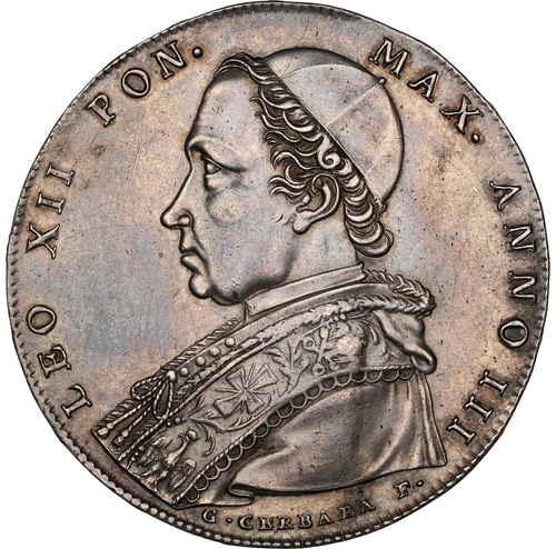 Vatican - 1825 Leo XII Scudo Anno III - NGC AU Details - STUNNING & UNDERGRADED