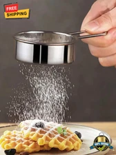 Stainless Steel Powder & Icing Sugar Flour Sifter,Mini Household Use Baking Tool