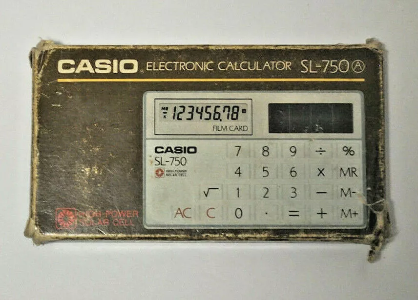Vintage retro pocket calculator
