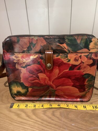 Patricia Nash Nerina Leder Poppy Tote Schultertasche Frühling Multi Blumenmuster - Bild 16 von 18