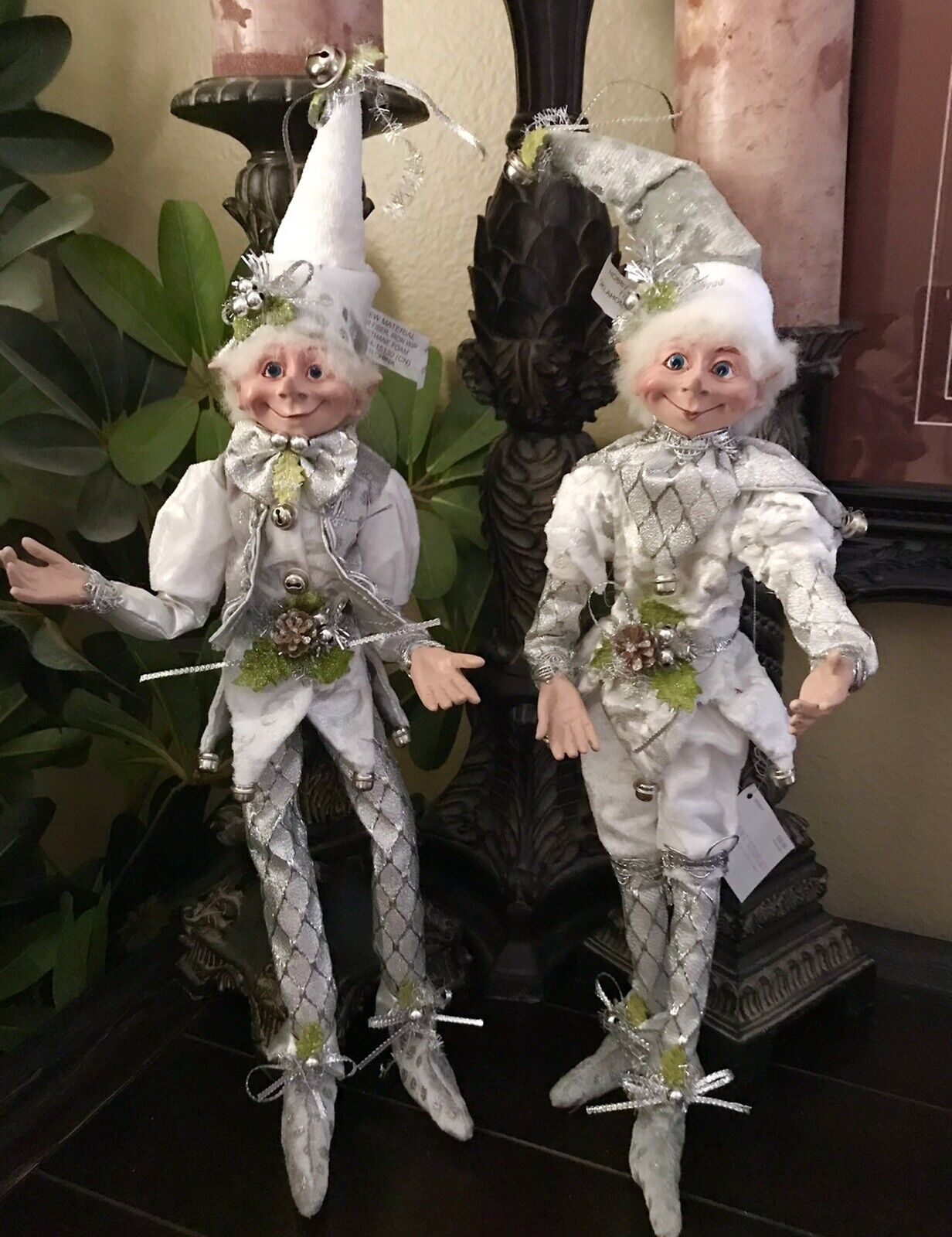 BRAND NWT ROBERT STANLEY HOME COLLECTION 2 PC CHRISTMAS ELF POSEABLE