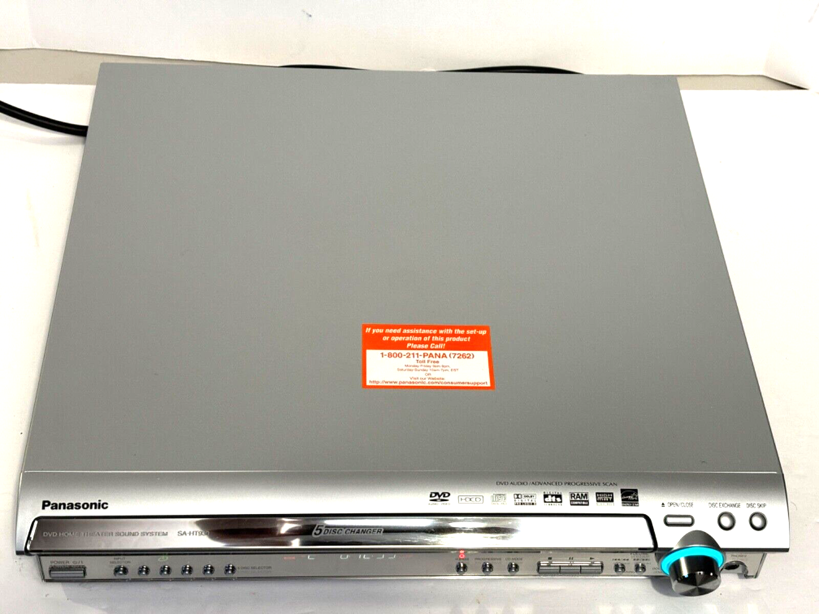 Panasonic SAHT930 5Disc Changer DVD Home Theater Sound System eBay