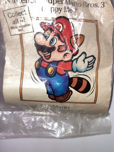 Vintage Super Mario Bros. 1989 Nintendo Raccoon Tail Popper Toy Figure SEALED - Picture 14 of 20