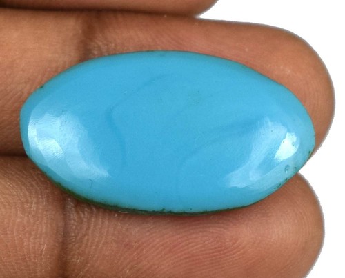 Oval Arizona Blue Turquoise Gemstone 24.10 Ct Natural Certified F9852 - Picture 4 of 4