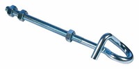PöSamo Schaukelhaken Mit M12 Gewinde Galvanisch Verzinkt 10,6 X 250 Mm