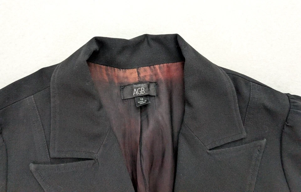 Traje para mujer AGB Y2K negro manga corta blazer (12) pantalones cortos (8) DEFECTOS Foto 4 de 4