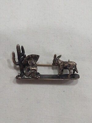 Desert Cactus Vintage Native American Navajo Sterling Silver Bolo Tie Old Desert Cactus Vintage Native American Navajo Sterling Silver Bolo Tie Old