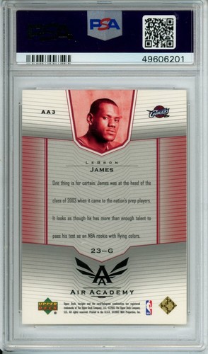LEBRON JAMES 2003 Upper Deck Air Academy #AA3 PSA 10 GEM Mint Cavaliers Lakers - Picture 2 of 2