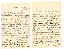 1900 Handwritten letter La Grande Oregon Signed Fritz A Hanson