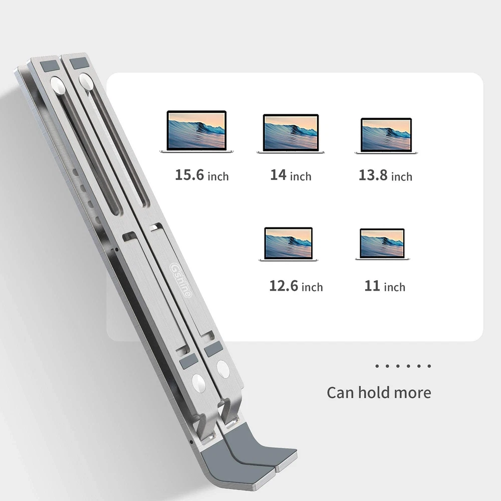 Laptop Stand, Ergonomic Aluminum Laptop Computer Stand, Foldable Computer Ris...