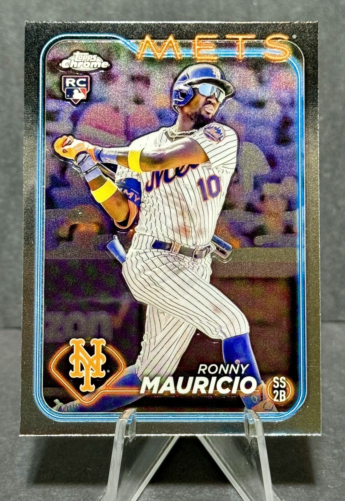 2024 Topps Chrome Ronny Mauricio (RC) Base #28 - New York Mets Rookie Card