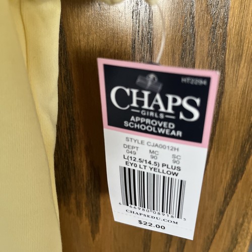 L (12.5/14.5)plus yellow chap girls school wear shirt easy care made in vietnam - Picture 4 of 7