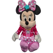 Minnie Mouse Pop Star Singing Plush 10 inch Tested Working Disney Minnie Plush
