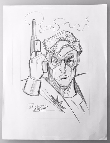 Manhunter ORIGINAL BLEISTIFTSKIZZE von Tim Shinn