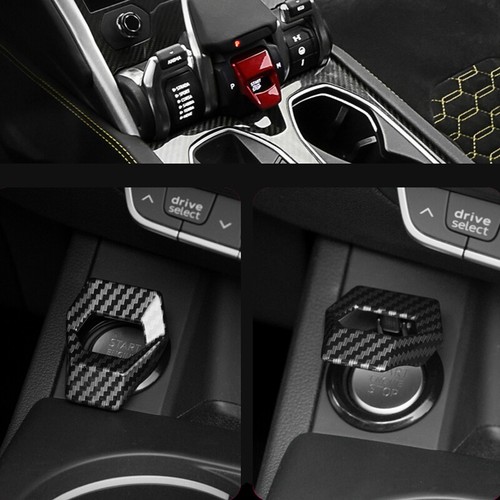 Black Metal Engine Push Button Protection Cover With Double-Sided Adhesive - Picture 6 of 10