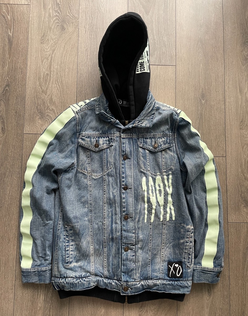 The Weekend XO Hooded Denim Jacket Only Time Invested 199X Size M