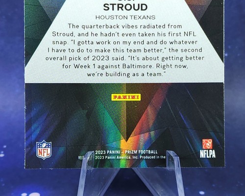 2023 Panini Prizm CJ Stroud Rookie SP Verde Ice Prizm Prizmatic Calcio Texans - Foto 9 di 14