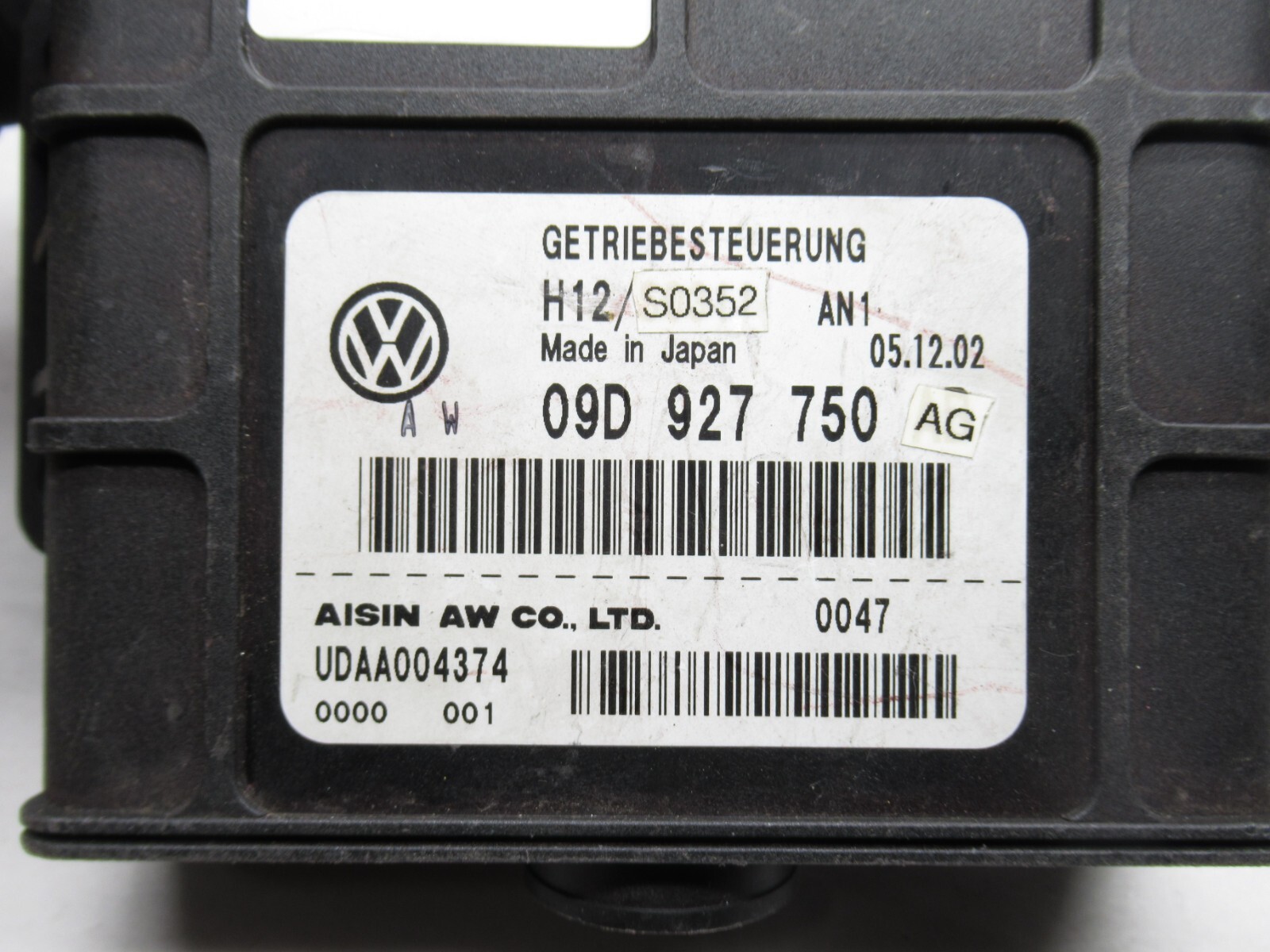 Porsche Cayenne-s Transmission Control Module Unit TCM 09D927750AG 
