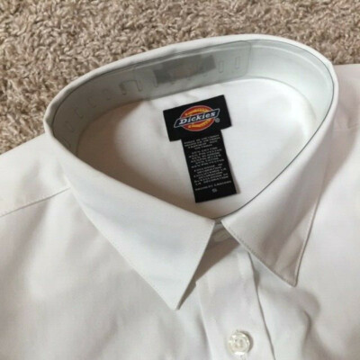 NEW Dickies Men's Short Sleeve Executive Dress Shirt, White, Small | eBay