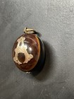 Antique Masonic 10k Yellow Gold Sea Bean Drift Seed Pendant Fob — photo 4