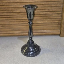 Vintage Sheffield Silver Plated Candlestick Weighted Candle Holder 9 1/4"
