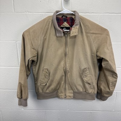 Vintage Yukon Trail Adventure Bomber Jacket Mens Large 90's Tan Harrington