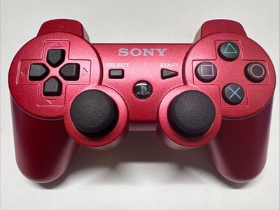 OEM Sony PS3 DualShock 3 Wireless Controller   Red  Pearl Original Tested