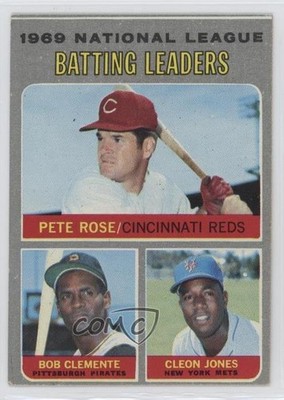 1970 Topps League Leaders Roberto Clemente Pete Rose Cleon Jones #61 HOF 0i9l
