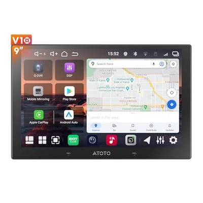 ATOTO V10 Ultra 8-Core 9'' Double Din Android 14 Car Stereo CarPlay Screen 6+128G