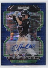 2022 Prizm Draft Picks FOTL Navy Blue Pulsar 6/9 Christopher Paciolla Auto 0xh3