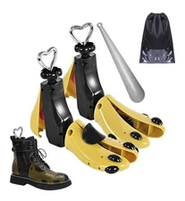 2pcs Yellow Shoe Stretcher Adjustable Width Length Wm's 11-14, men's 10-14