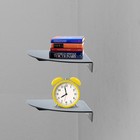 2 Sets of Acrylic Wall Shelf Wall-mounted Floating Shelf Records Wall Corner