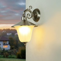 Premium Wandleuchte Messing Glas Rustikal H:30Cm AußEn Lampe Haus Hof Terrasse