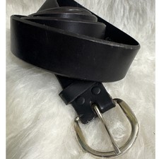Vintage Belt Mens 42 Black Top Grain Leather Made In USA Good Work Casual