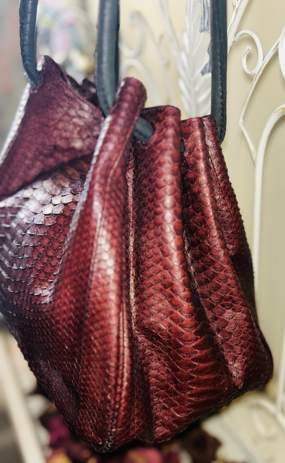 Archipelago Design Burgundy Genuine Python Leathe… - image 13