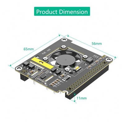 Pi 5 PoE HAT Aluminum Case Pi 5 Module 5 Power Over Ethernet HAT for Pi 5/CM5