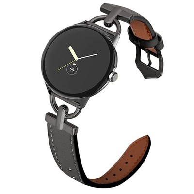 Apawband D-Shape Leather Band for Google Pixel 4/3 Watch - Women
