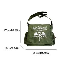 Gamer Dragon Tote Bag I'm Doing Side Quests RPG Messenger Bag