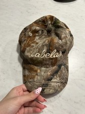 Cabela  s Hat Cap Youth Strap Back Green Camo 3D Fish Hunting Color Phase Zonz