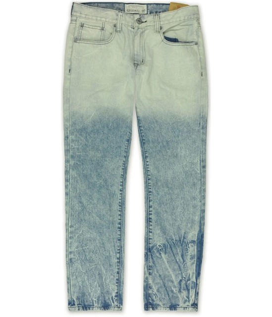 Ecko Unltd. Mens Roxy Wash Faded Denim Tapered Slim Jeans, roxgr, 30W x 30L