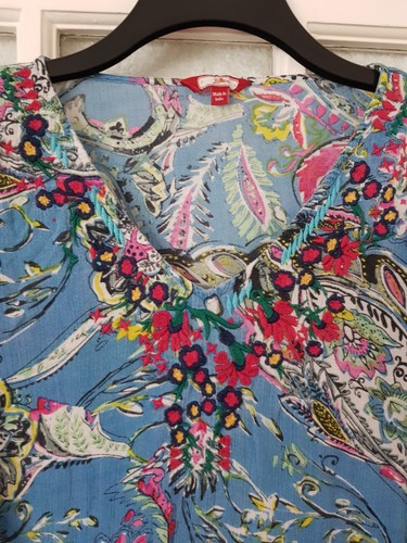 Joe Browns Short Sleeve Lightweight Tunic Top in Blue Size 24 - Picture 6 of 14