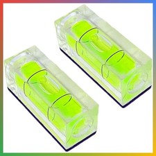 Magnetic Bubble Level 2Pcs 15x15x40mm Single Line Layout Measuring Tool