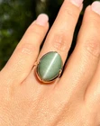 Natural Vintage Cat's Eye Ring 925 Silver Handmade Ring Cat's Eye Jewelry Gift