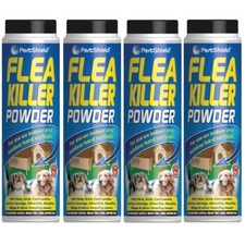 4X FLEA POWDER KILLER TREATMENT FOR CARPETS HOMES DOG FURNITURE ANIMALS 200G