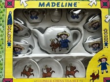 Madeline Porcelain Tea Set Schylling 1997 Genevieve Dog Missing Sugar Lid