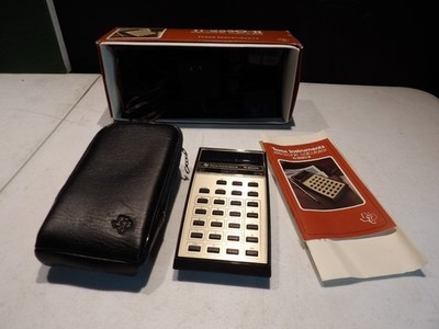 E9655 - Texas Instruments TI-2550-II Electronic Calculator 1980's w/ Case, chgr