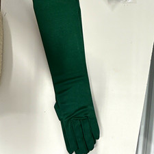 Women  s Long/Opera Length Gloves - Green Solid Pattern Opera Gloves